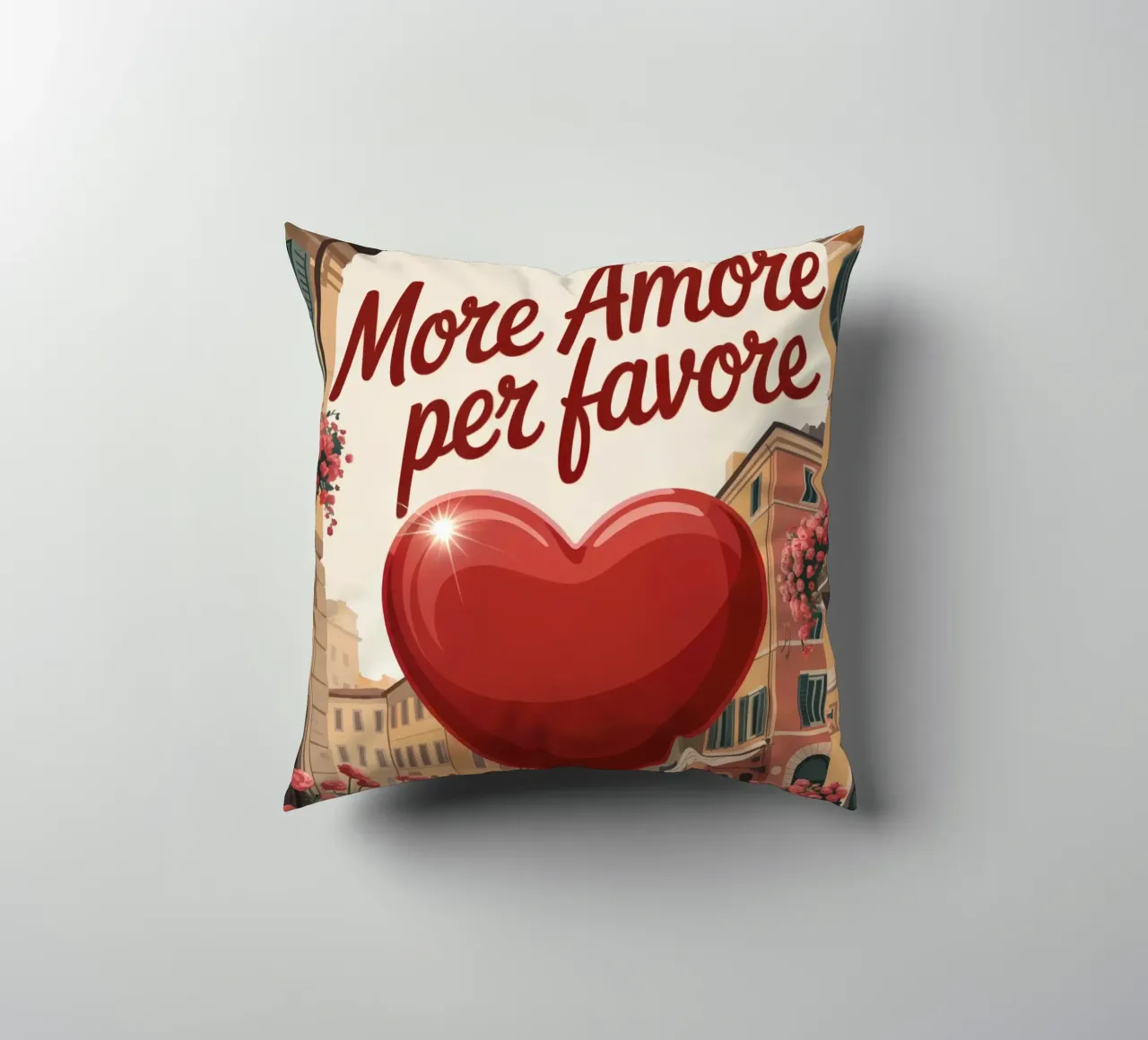 More Amore Per Favore cuscino da RB-Quotes