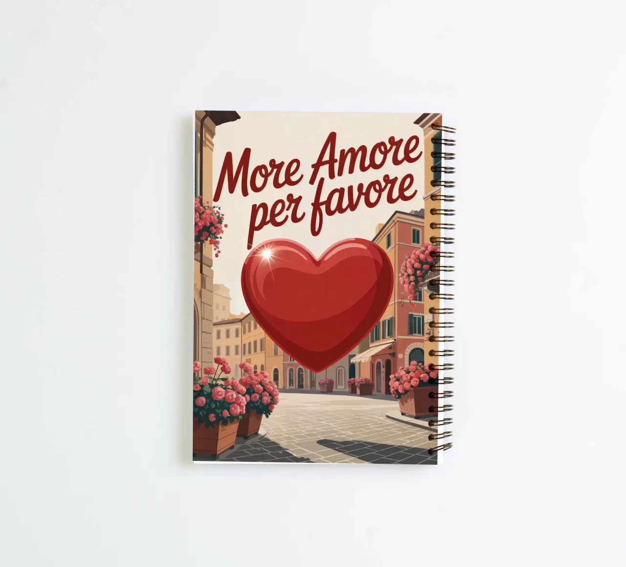 More Amore Per Favore spiral notebook by RB-Quotes