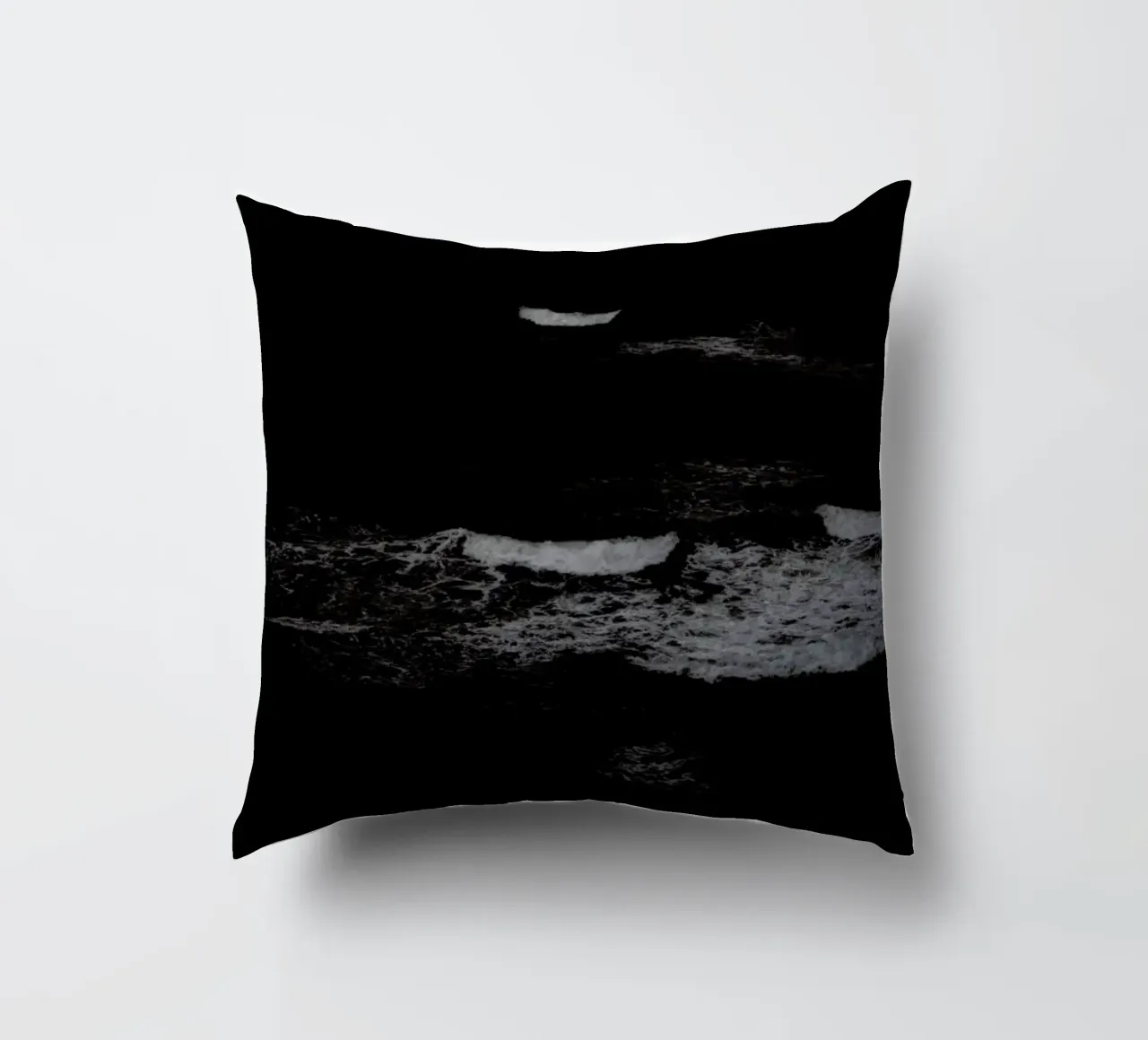 Black Sea II decorative cushion by Tal Paz-Fridman
