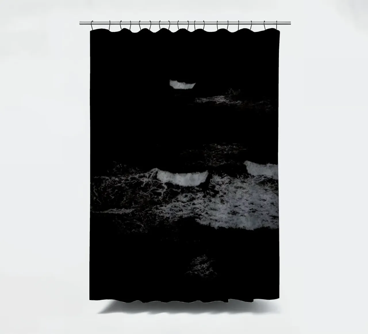Black Sea II shower curtain by Tal Paz-Fridman