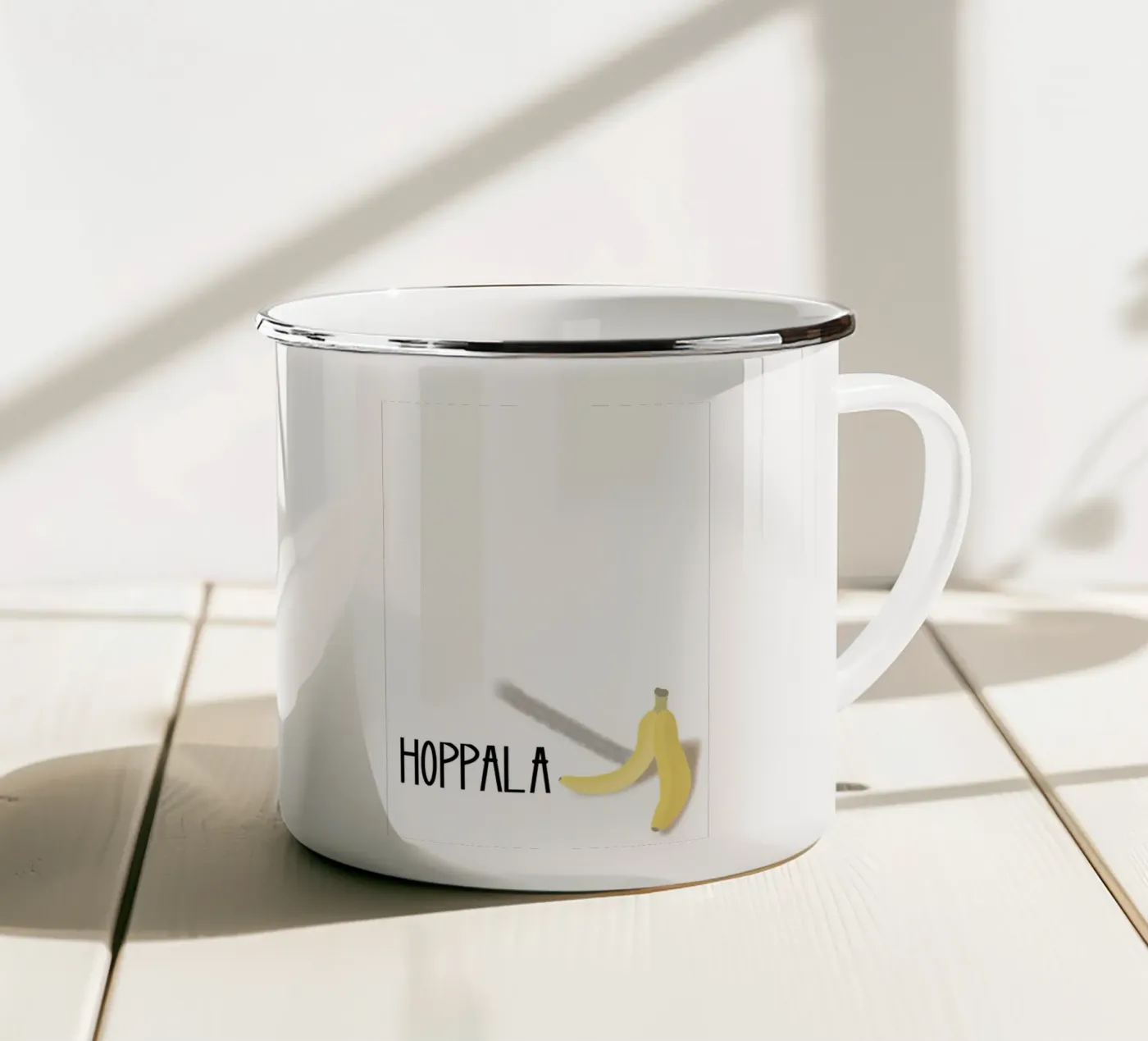 Hoppala enamel mug by tausendunddrei