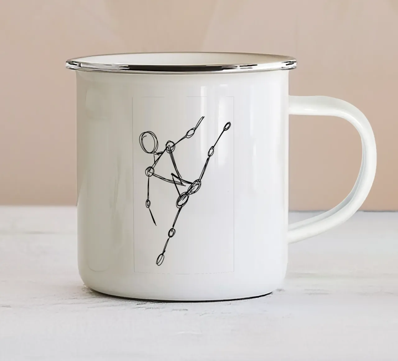 Sketch Person taza de esmalte de tausendunddrei