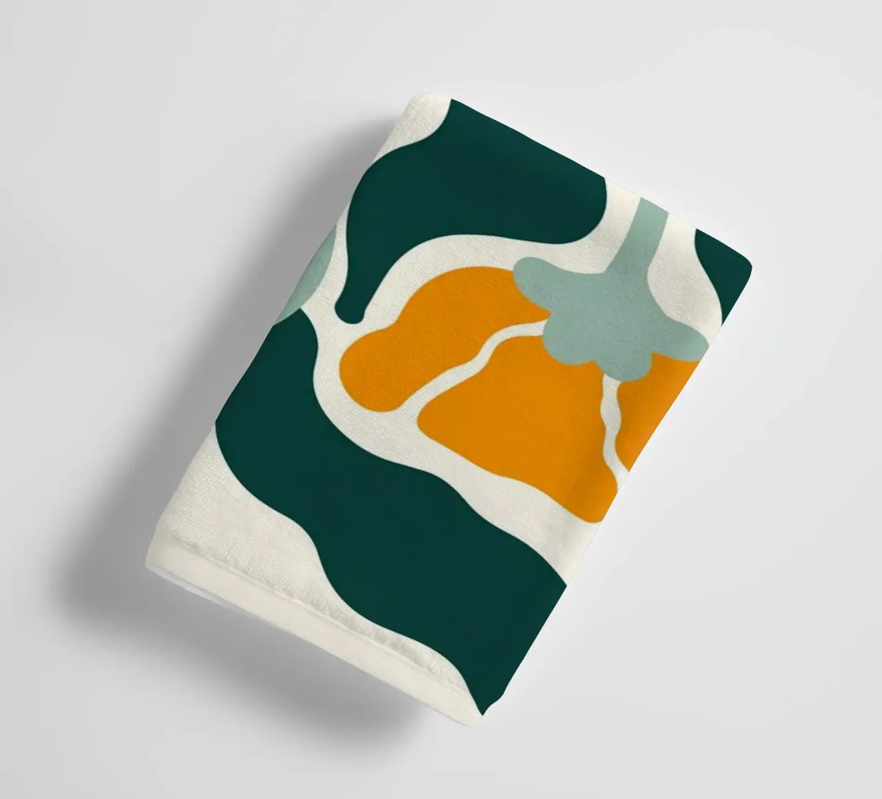 Mid-Century Modern Floral - Marimekko Style Abstract Art towel by ClubArt