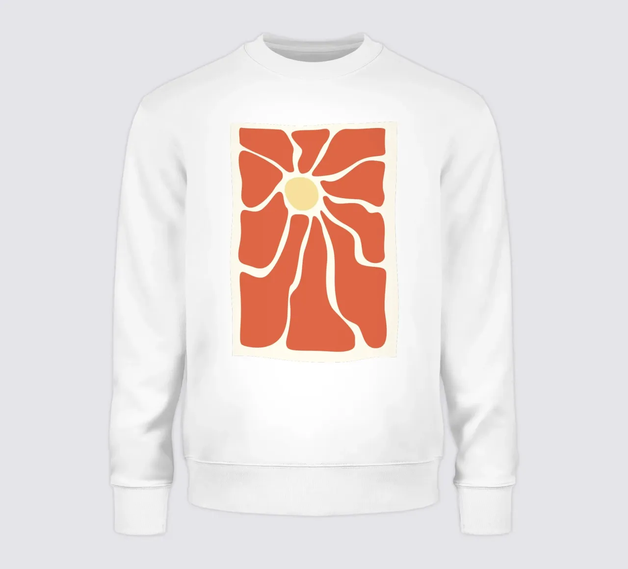 Retro Sunburst Floral - Abstract Minimalist Art Print sweat de ClubArt
