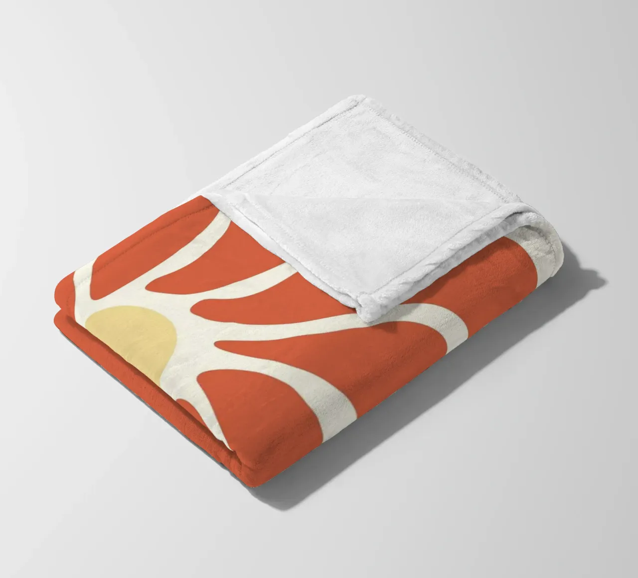 Retro Sunburst Floral - Abstract Minimalist Art Print fleece blanket by ClubArt