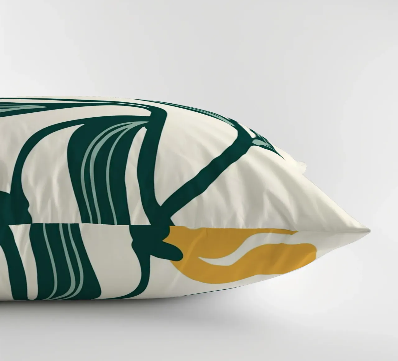 Stylized Tulips Linocut - Modern Botanical Art Print decorative cushion by ClubArt