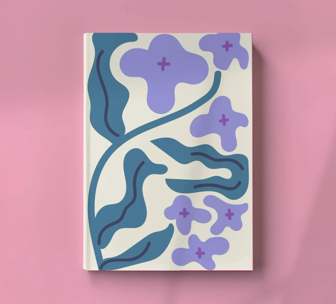 Organic Lavender Blooms - Abstract Botanical Art Print notebook by ClubArt