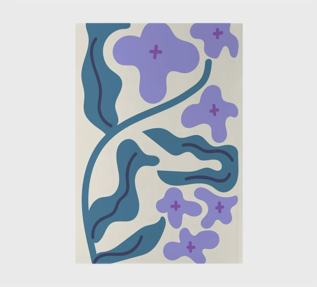 Organic Lavender Blooms - Abstract Botanical Art Print notebook by ClubArt