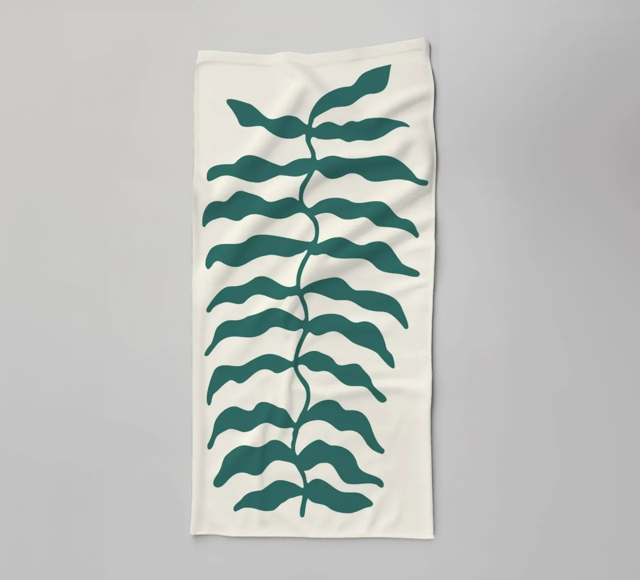 Minimalistischer Farnwedel - Botanischer Kunstdruck Handtuch von ClubArt