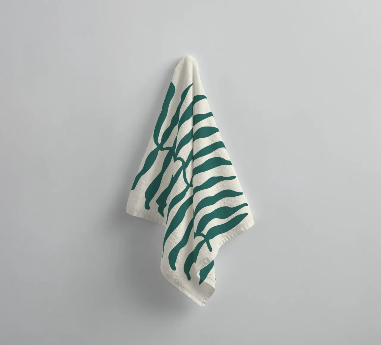 Minimalistischer Farnwedel - Botanischer Kunstdruck Handtuch von ClubArt