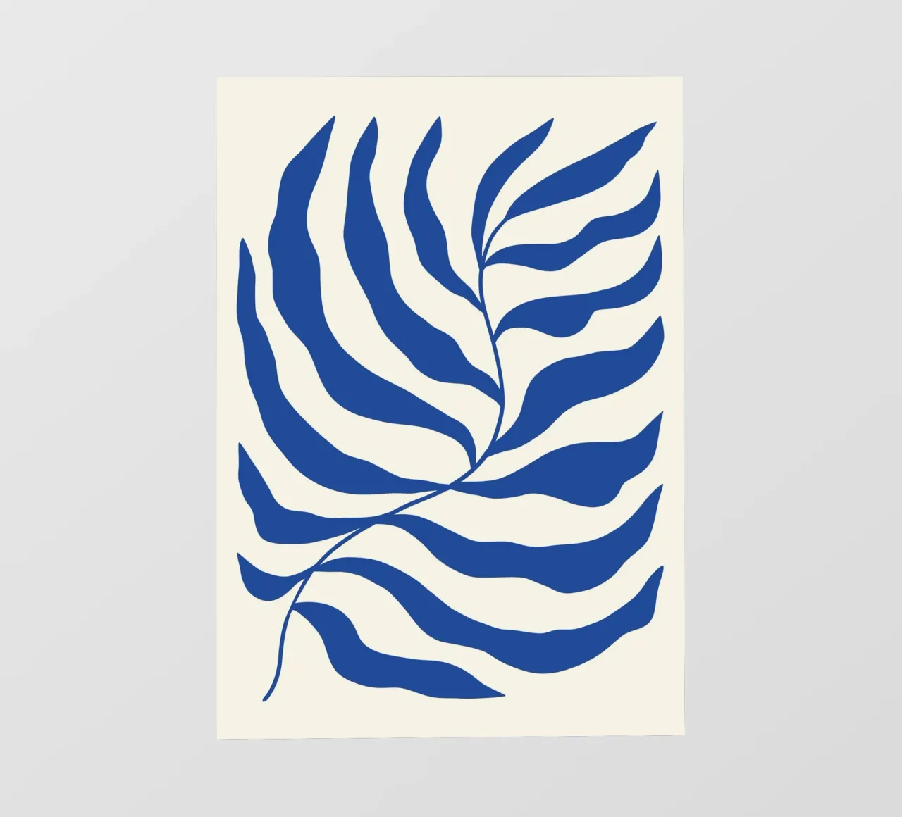 Matisse Alghe blu - Ritaglio di arte botanica astratta telo in pvc da ClubArt