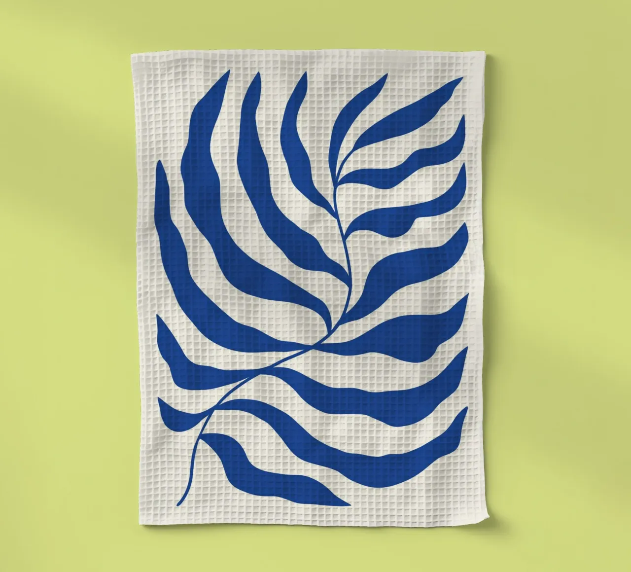 Algues bleues de Matisse - Art découpé botanique abstrait torchon de ClubArt