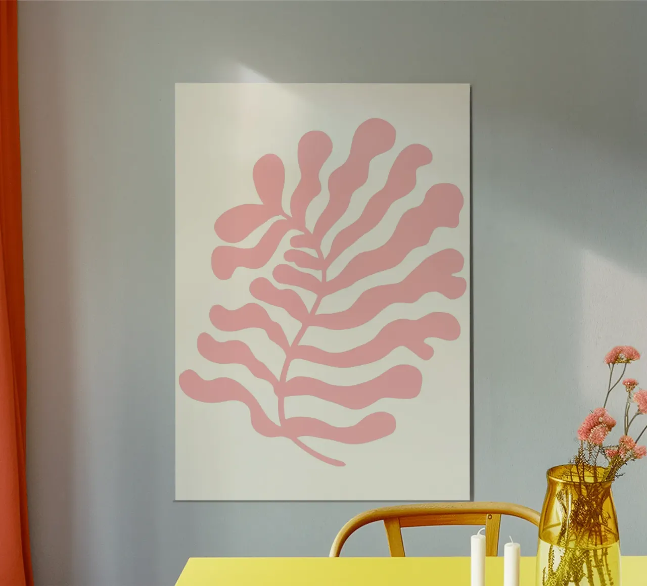 Henri Matisse - Pink Leaf Abstract Cutout Art hahnemühle by ClubArt