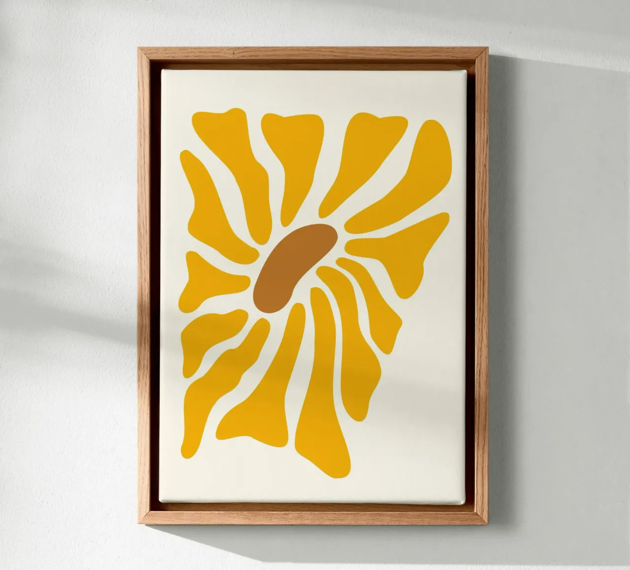 Big Sun Postcard - Abstract Golden Bloom Art canvas by ClubArt