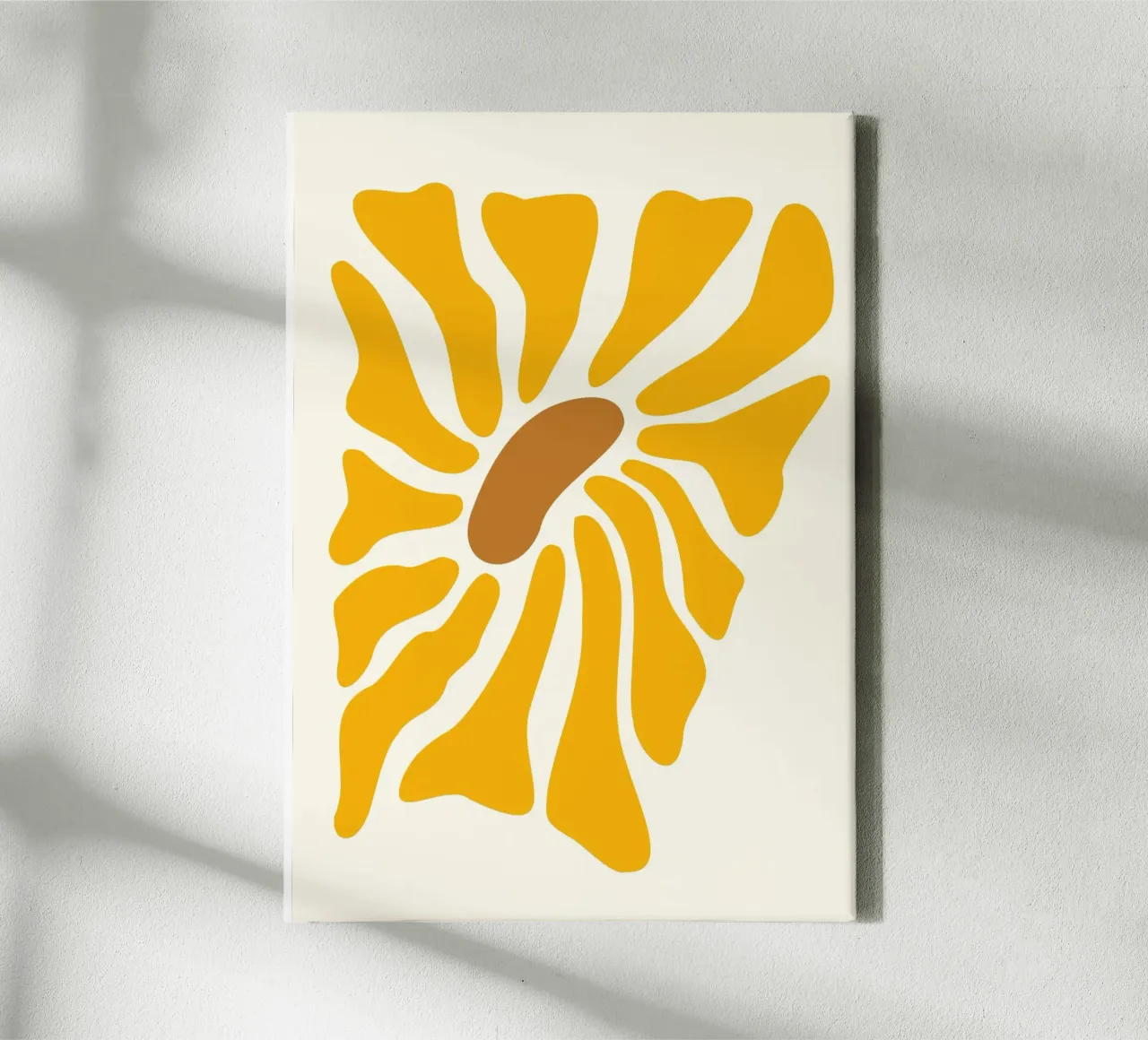 Big Sun Postcard - Abstract Golden Bloom Art canvas by ClubArt