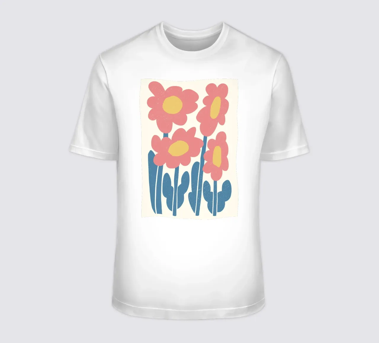 Indie Pink Blooms - Abstract Textured Floral Art t-shirt by ClubArt