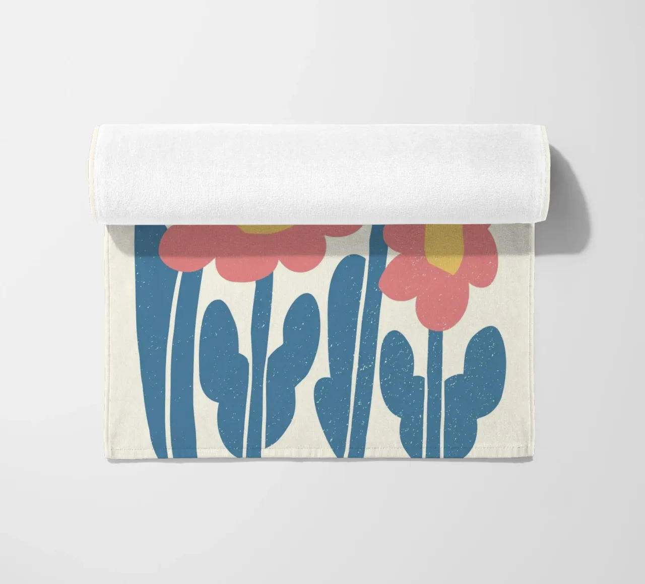 Indie Pink Blooms - Abstract Textured Floral Art beach towel by ClubArt