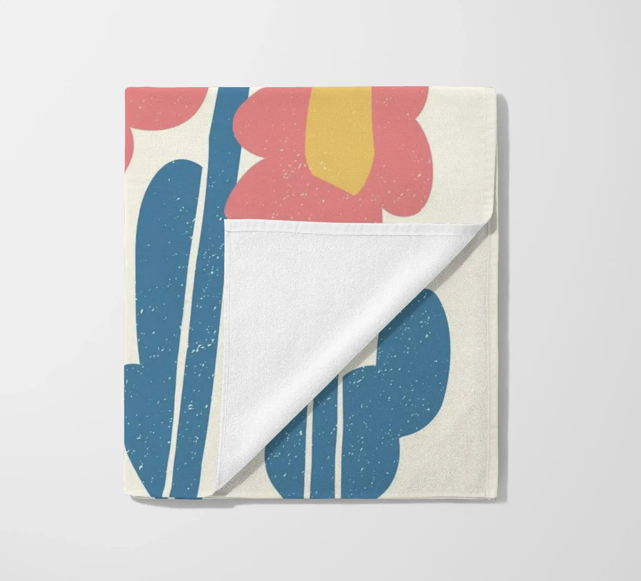 Indie Pink Blooms - Abstract Textured Floral Art beach towel by ClubArt