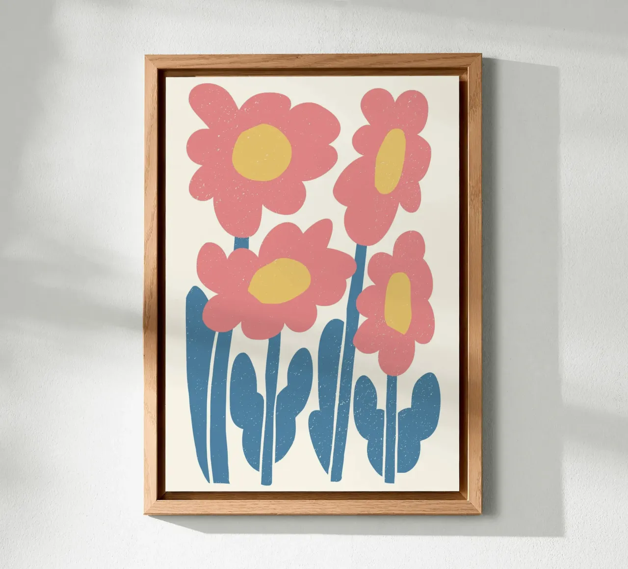 Indie Pink Blooms - Abstract Textured Floral Art forex plate by ClubArt