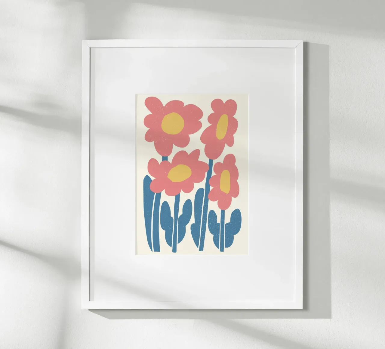 Indie Roze Bloemen - Abstracte Bloemenkunst met structuur hahnemühle van ClubArt