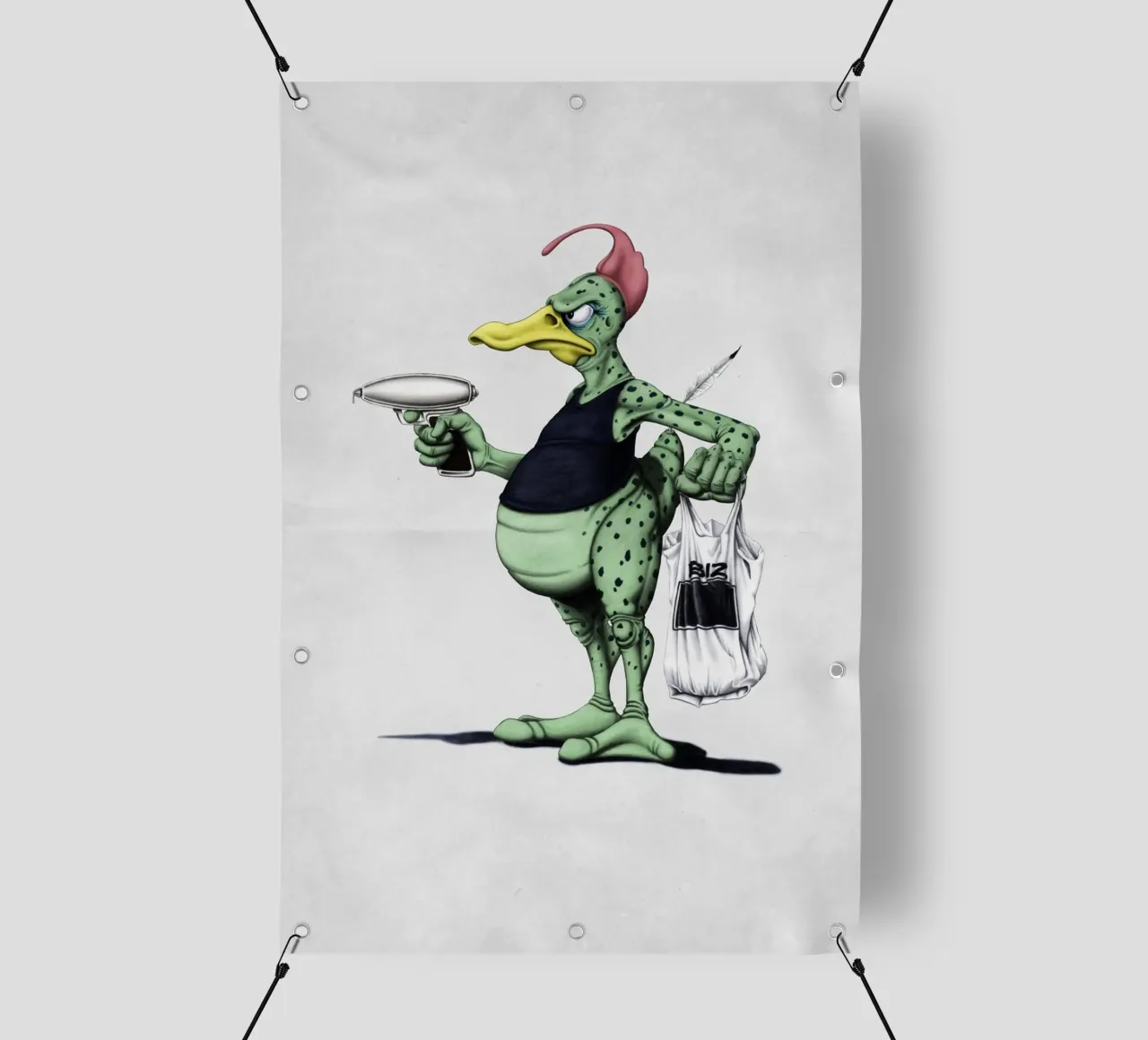 Space Duck (Wordless) telo in pvc da Rob Art | Illustration