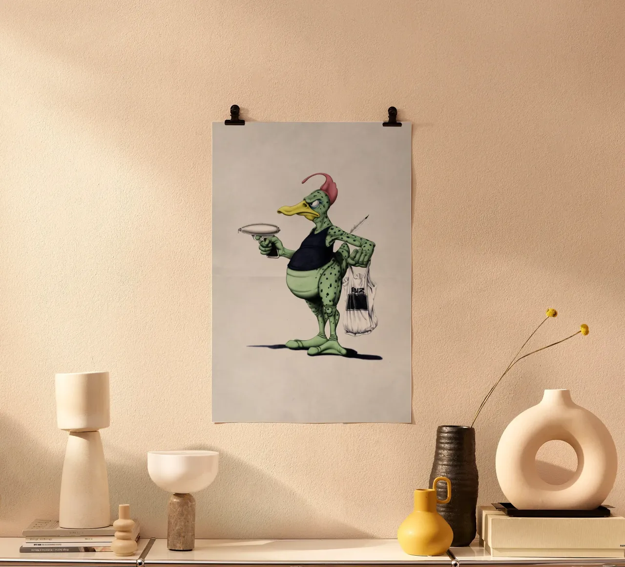 Space Duck (Wordless) carta hahnemühle da Rob Art | Illustration