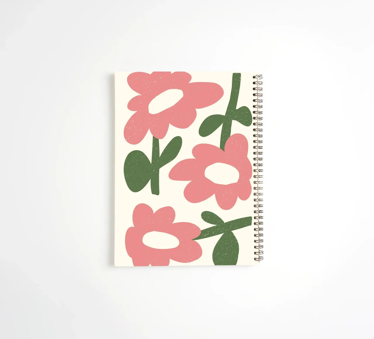 Playful Pink Blooms - Abstract Textured Floral Art spiral notebook by ClubArt