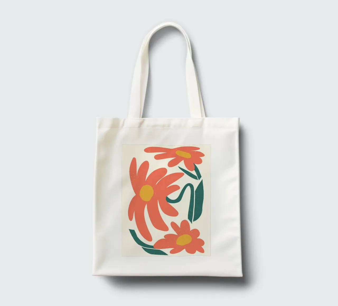 Organic Orange Flowers - Abstract Textured Botanical Art tote bag by ClubArt
