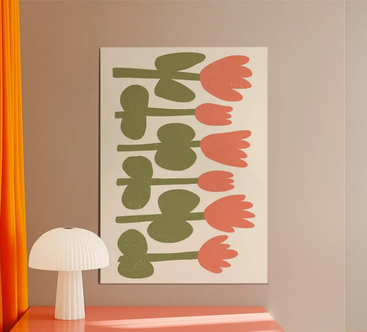 Floraler Kunstdruck aus der Mitte des Jahrhunderts - Botanischer Wandschmuck Poster von ClubArt