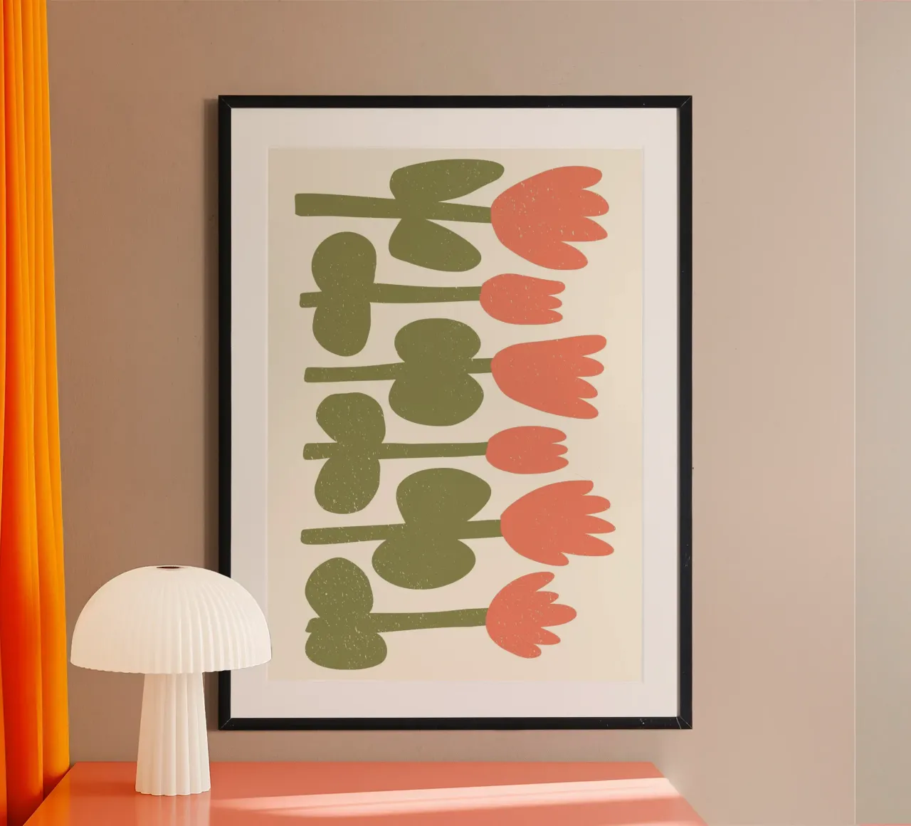 Floraler Kunstdruck aus der Mitte des Jahrhunderts - Botanischer Wandschmuck Poster von ClubArt