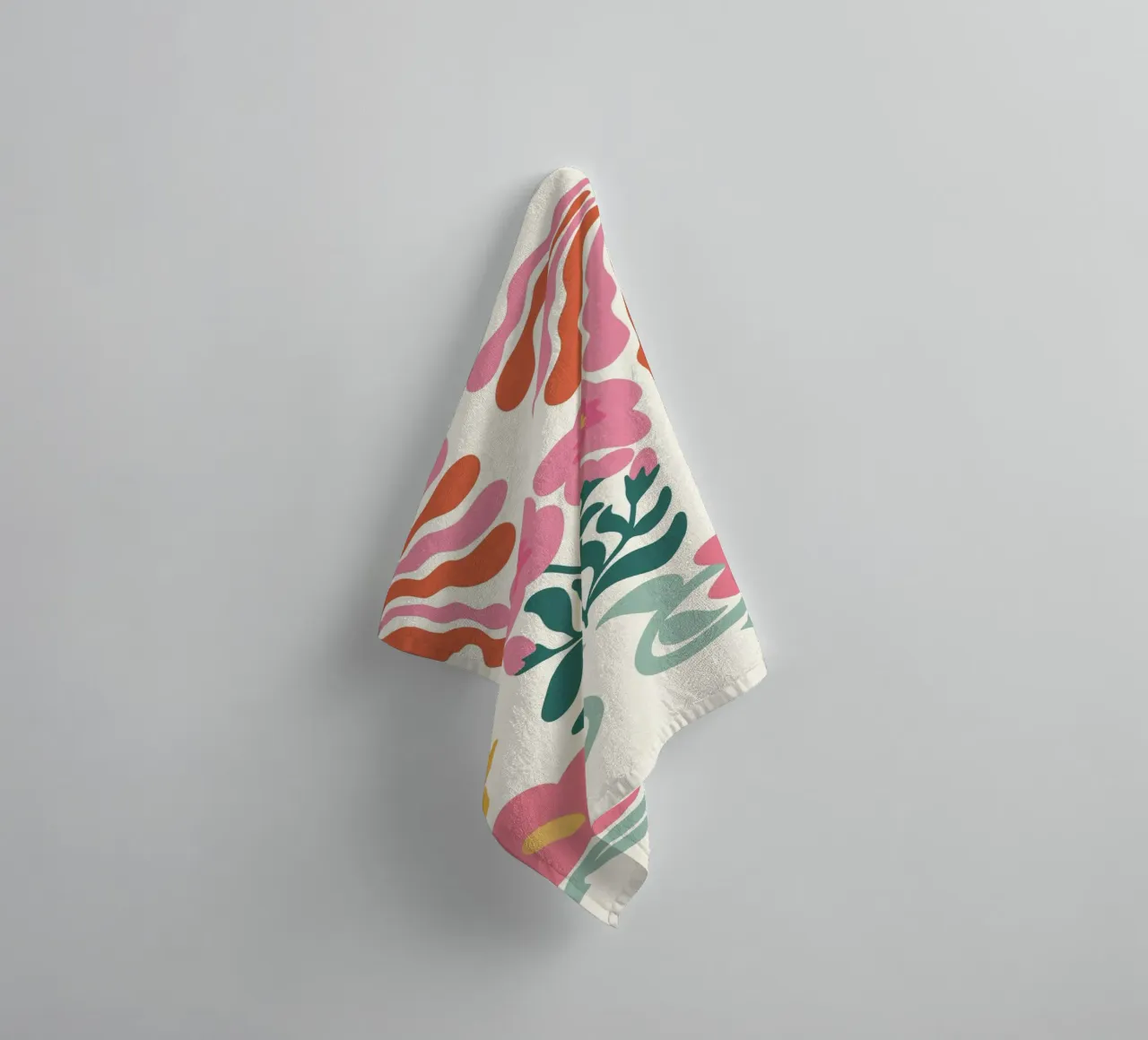 Retro Bloom Collage Art - Vibrant Abstract Floral Print towel by ClubArt