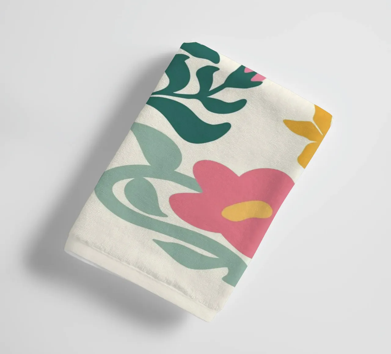 Retro Bloom Collage Art - Vibrant Abstract Floral Print towel by ClubArt
