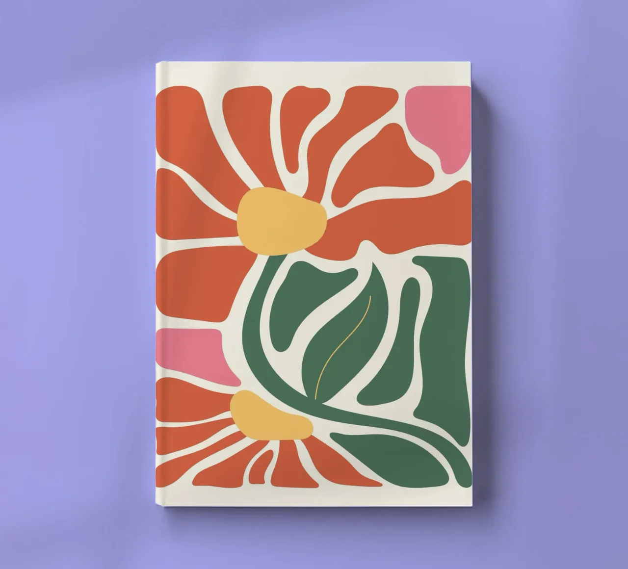 Matisse Style Floral Art - Mid-Century Modern Bloom Print notebook by ClubArt