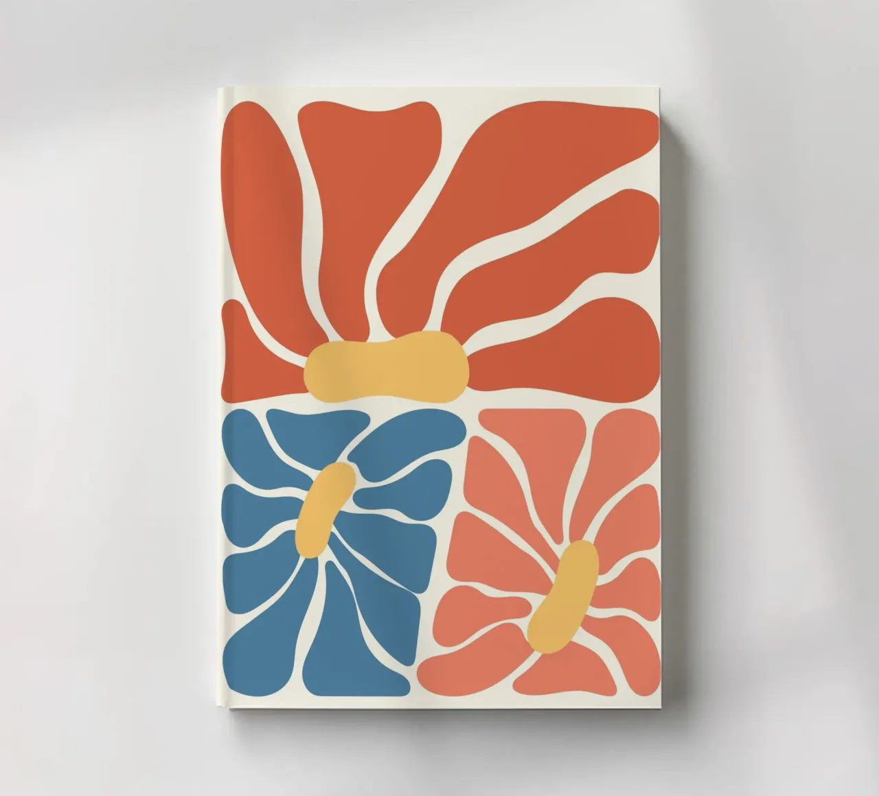 Matisse Inspired Abstract Blooms - Modern Floral Wall Art notebook by ClubArt