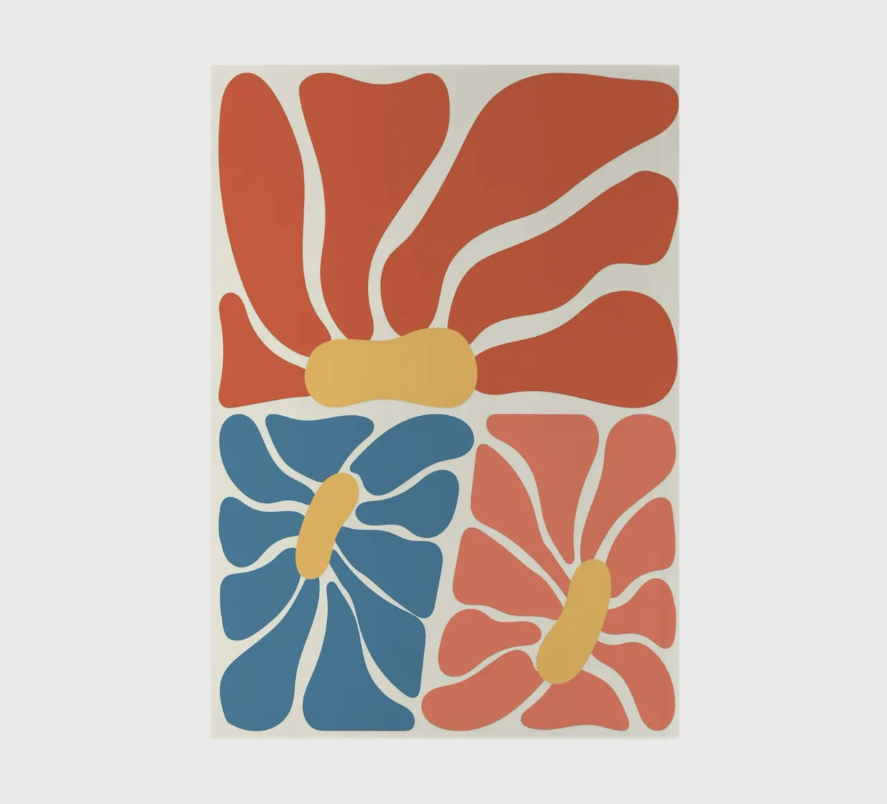 Matisse Inspired Abstract Blooms - Modern Floral Wall Art notebook by ClubArt