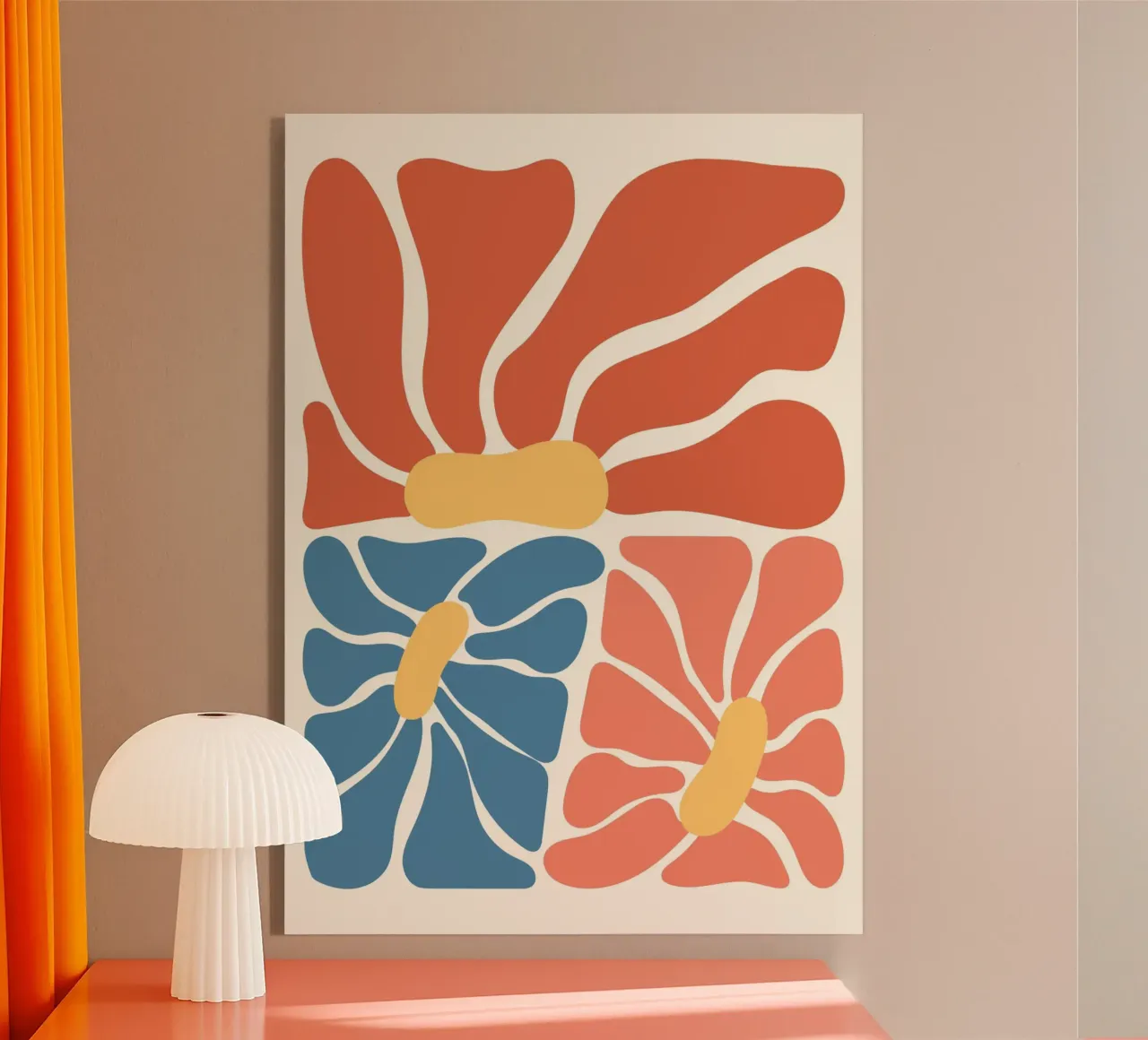 Matisse Geïnspireerde Abstracte Bloemen - Moderne Bloemsierkunst acryl van ClubArt