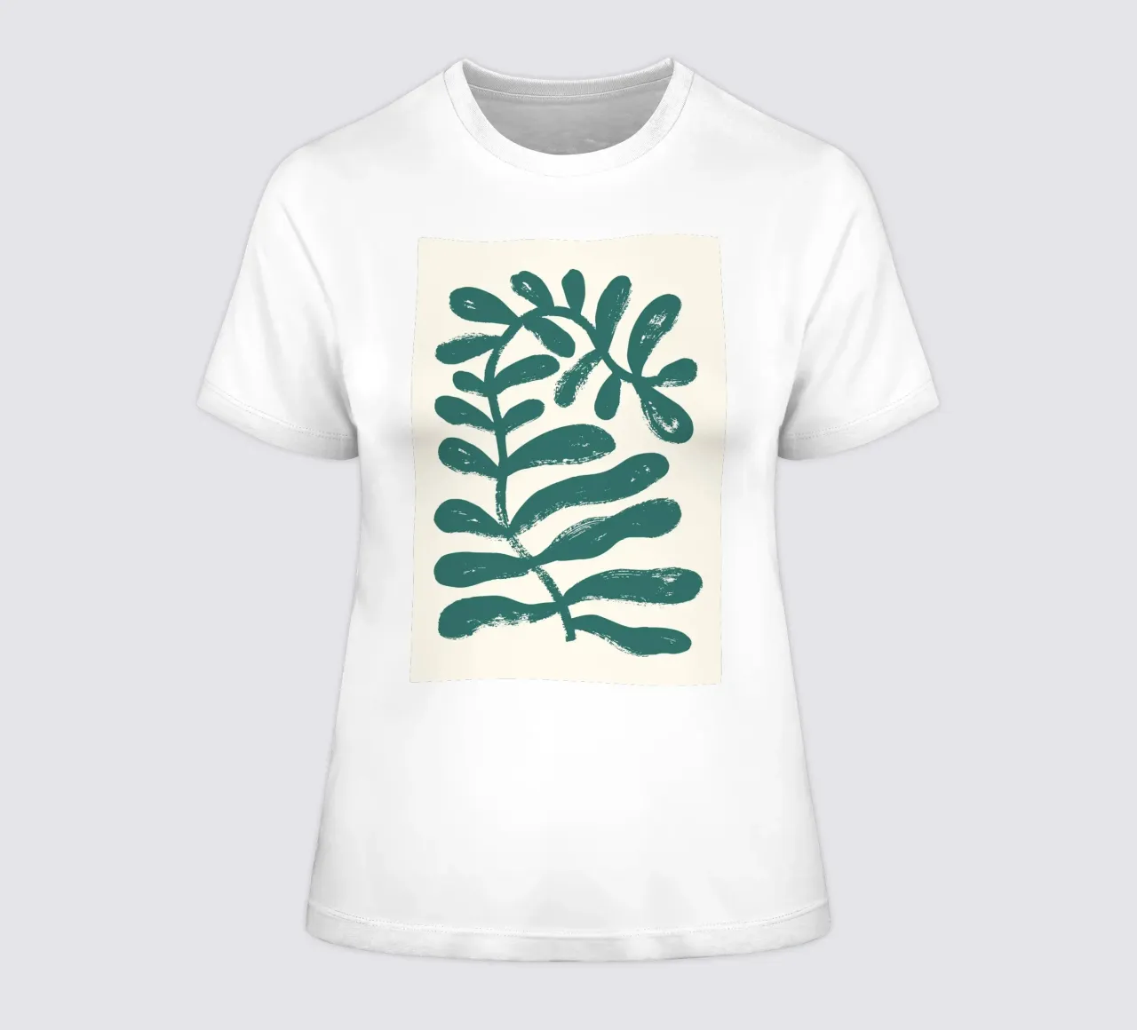 Matisse Inspired Brush Stroke Foliage - Abstract Botanical P women's fitted t-shirt by ClubArt