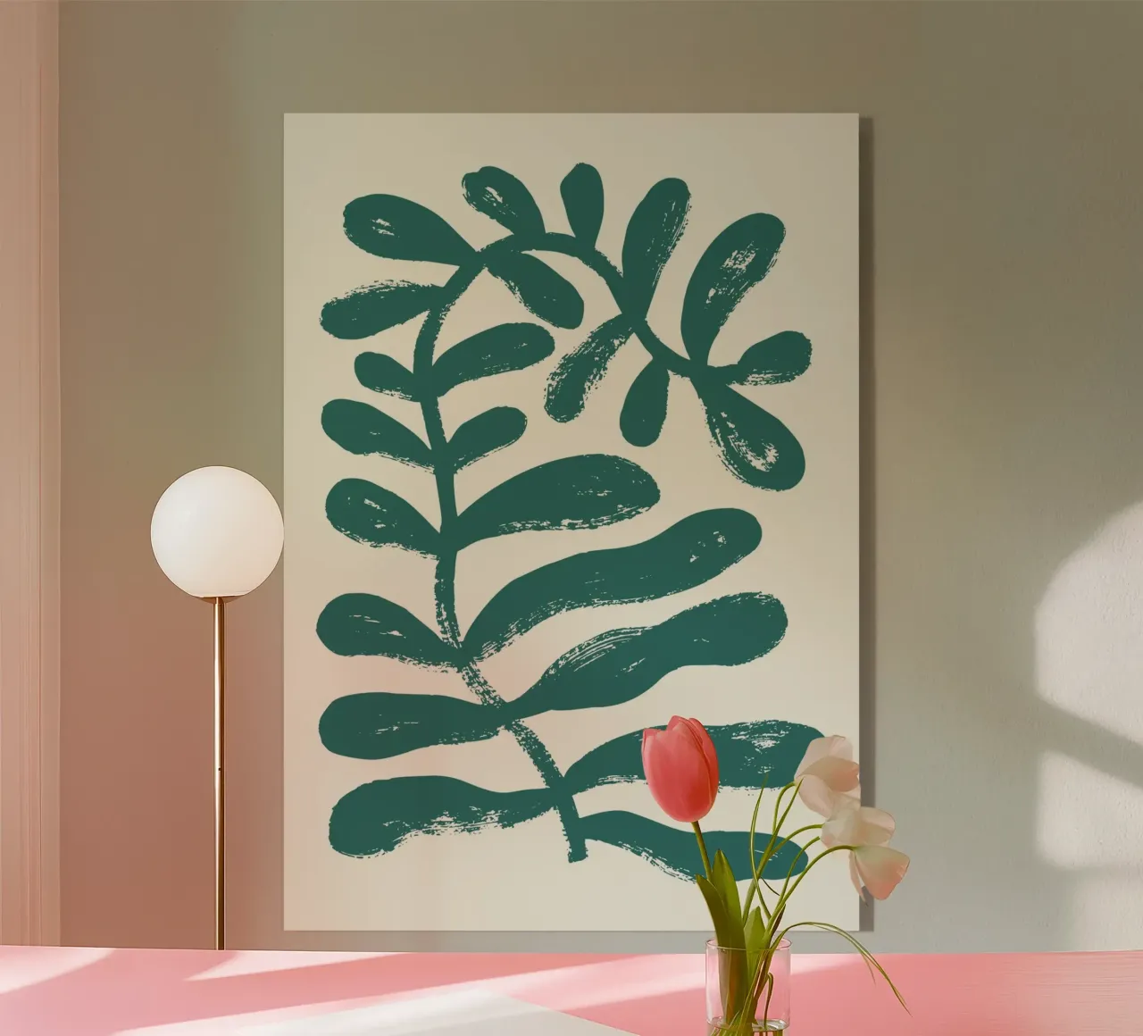 Follaje a pincel inspirado en Matisse - Abstracto Botánico P metacrilato de ClubArt