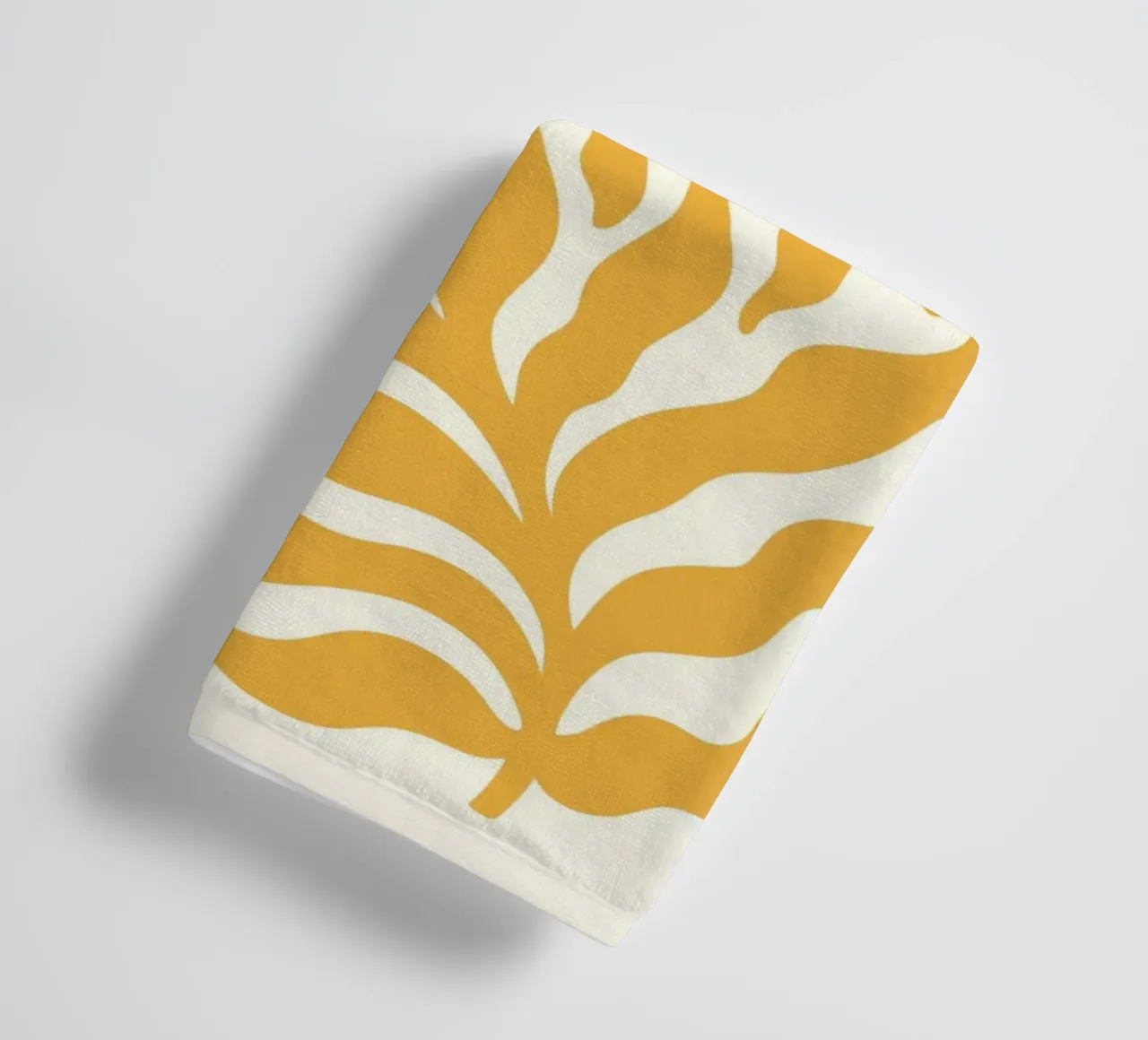 Abstract Golden Swirl - Modern Botanical Sun Art Print towel by ClubArt