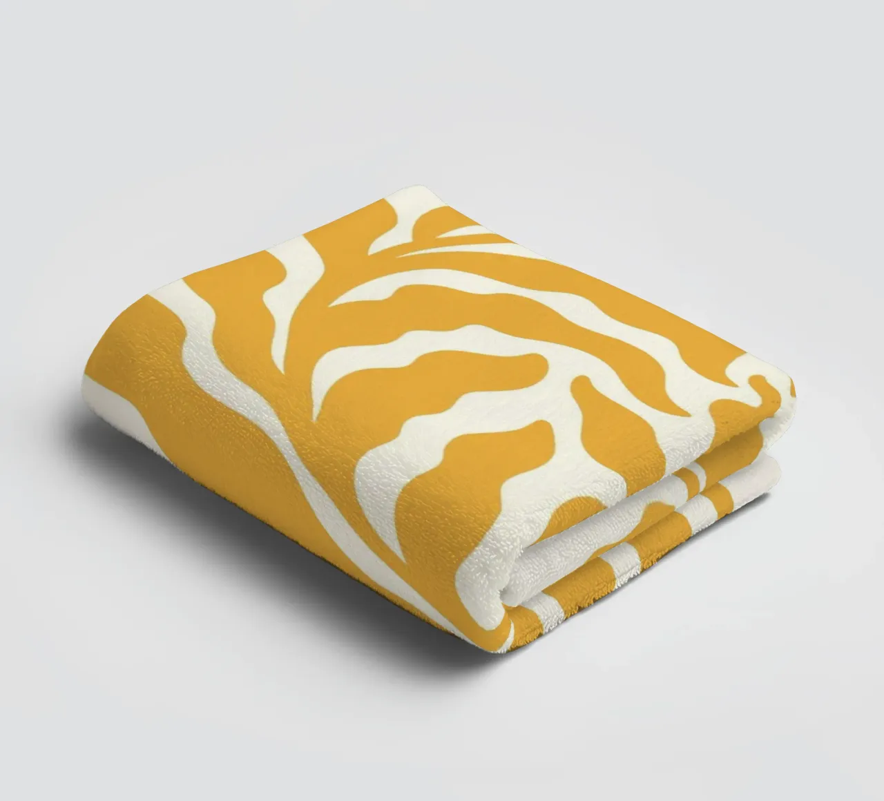 Abstract Golden Swirl - Modern Botanical Sun Art Print towel by ClubArt