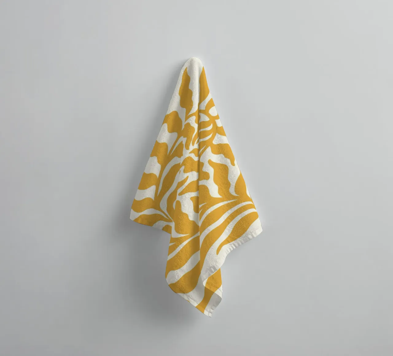 Abstract Golden Swirl - Modern Botanical Sun Art Print towel by ClubArt