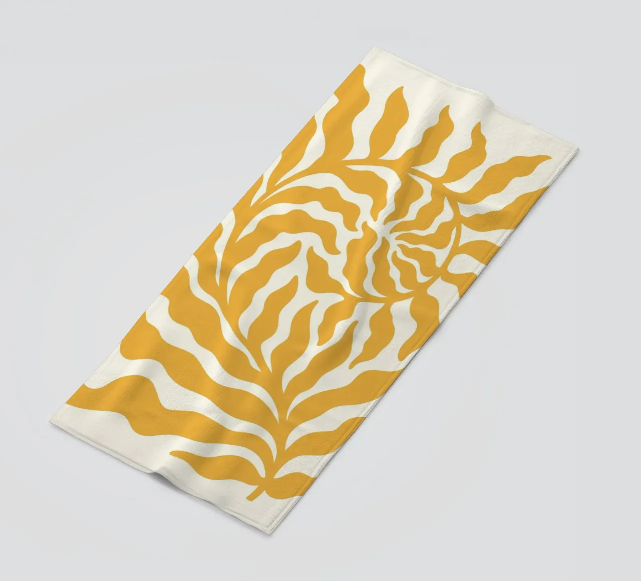 Tourbillon d'or abstrait - Imprimé d'art solaire botanique moderne serviette de plage de ClubArt
