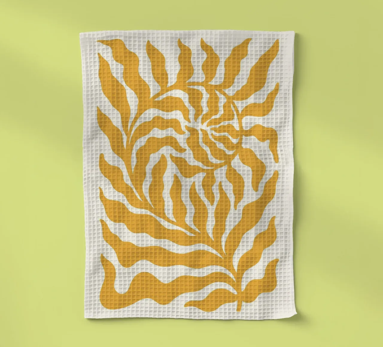 Abstract Golden Swirl - Modern Botanical Sun Art Print tea towel by ClubArt