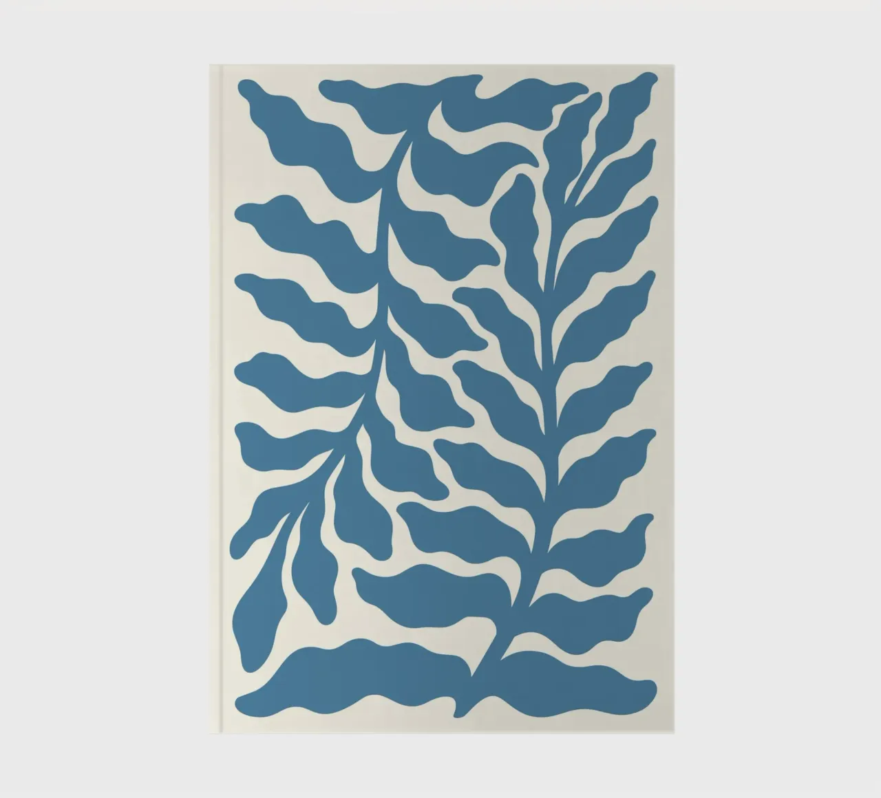 Matisse Inspired Ocean Kelp - Abstract Blue Botanical Print notebook by ClubArt