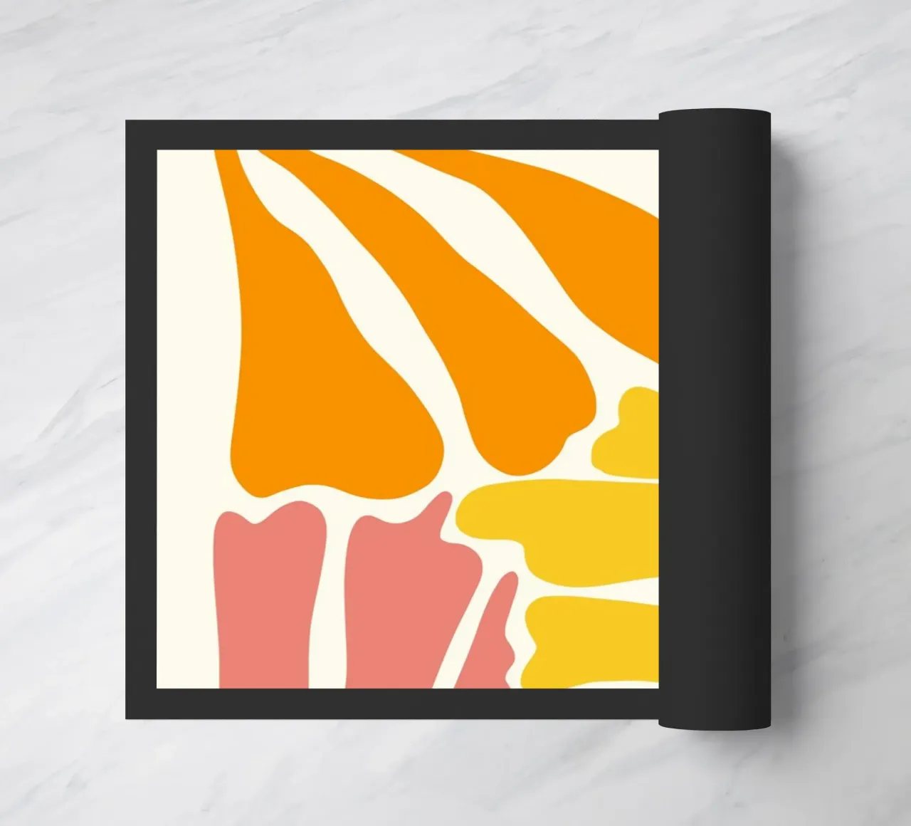 Matisse Inspired Warm Hues - Abstract Organic Shape Art doormat by ClubArt