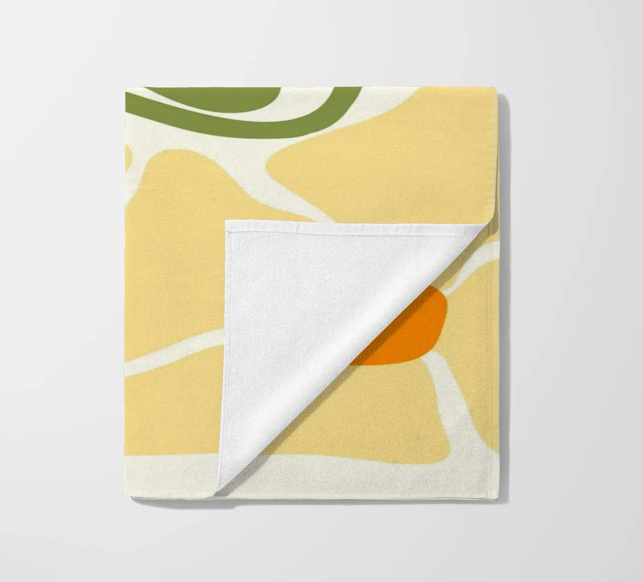 Floreale giallo di metà secolo - Semplicità botanica astratta Ar telo mare da ClubArt
