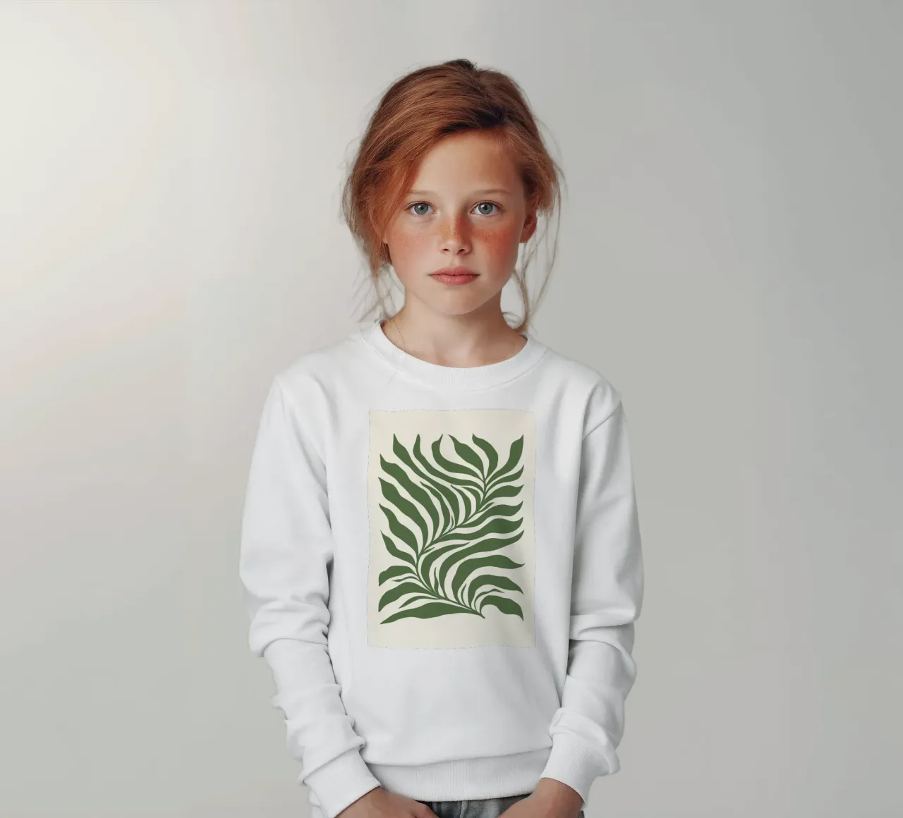 Feuille de jungle inspirée de Matisse - Art mural botanique abstrait sweat enfant de ClubArt