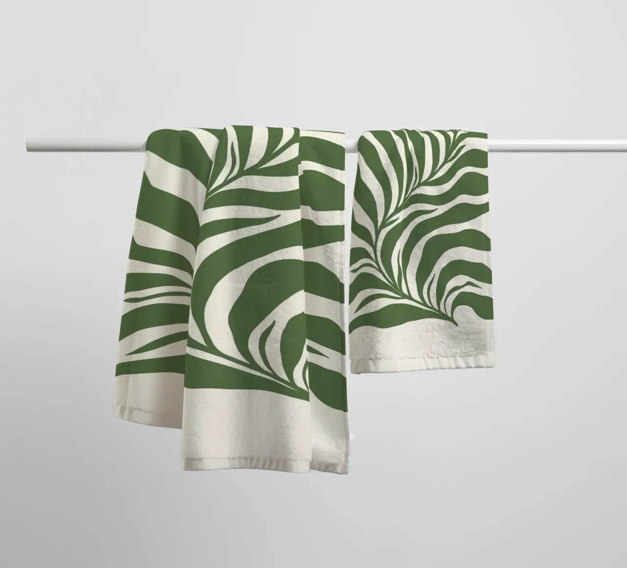 Op Matisse geïnspireerd Jungleblad - Abstract Botanisch Muurkunstwerk badhanddoek van ClubArt