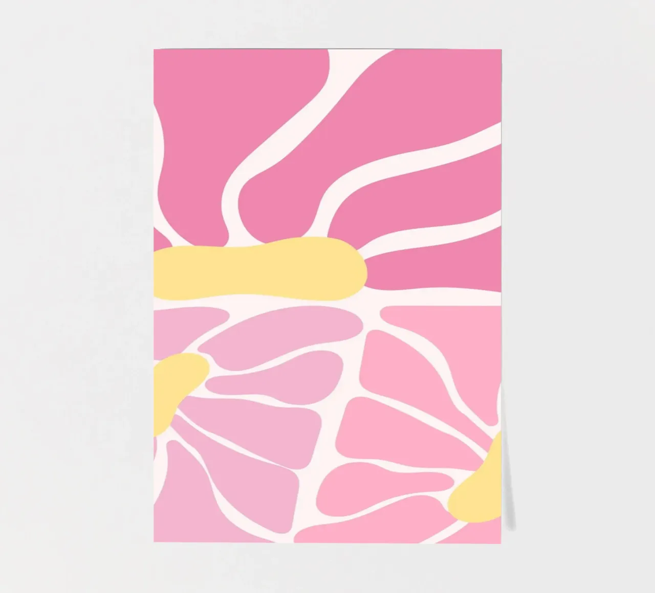 Abstracte Roze Bloei Collage - Moderne Florale Pop Art stickervel van ClubArt