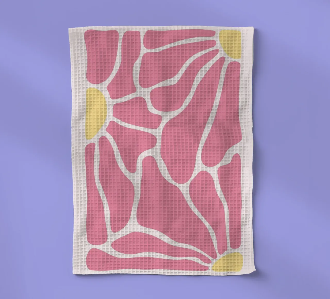 Mosaico astratto di fiori rosa - Arte floreale geometrica moderna canovaccio da cucina da ClubArt
